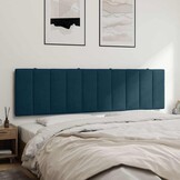 vidaXL Hoofdbordkussen "Hanko" 180 cm fluweel blauw