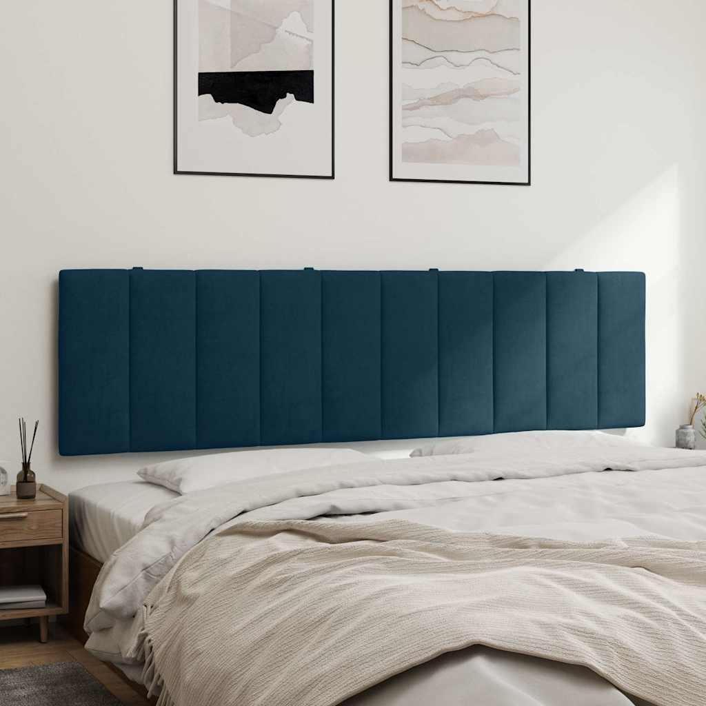 vidaXL Hoofdbordkussen "Hanko" 180 cm fluweel blauw