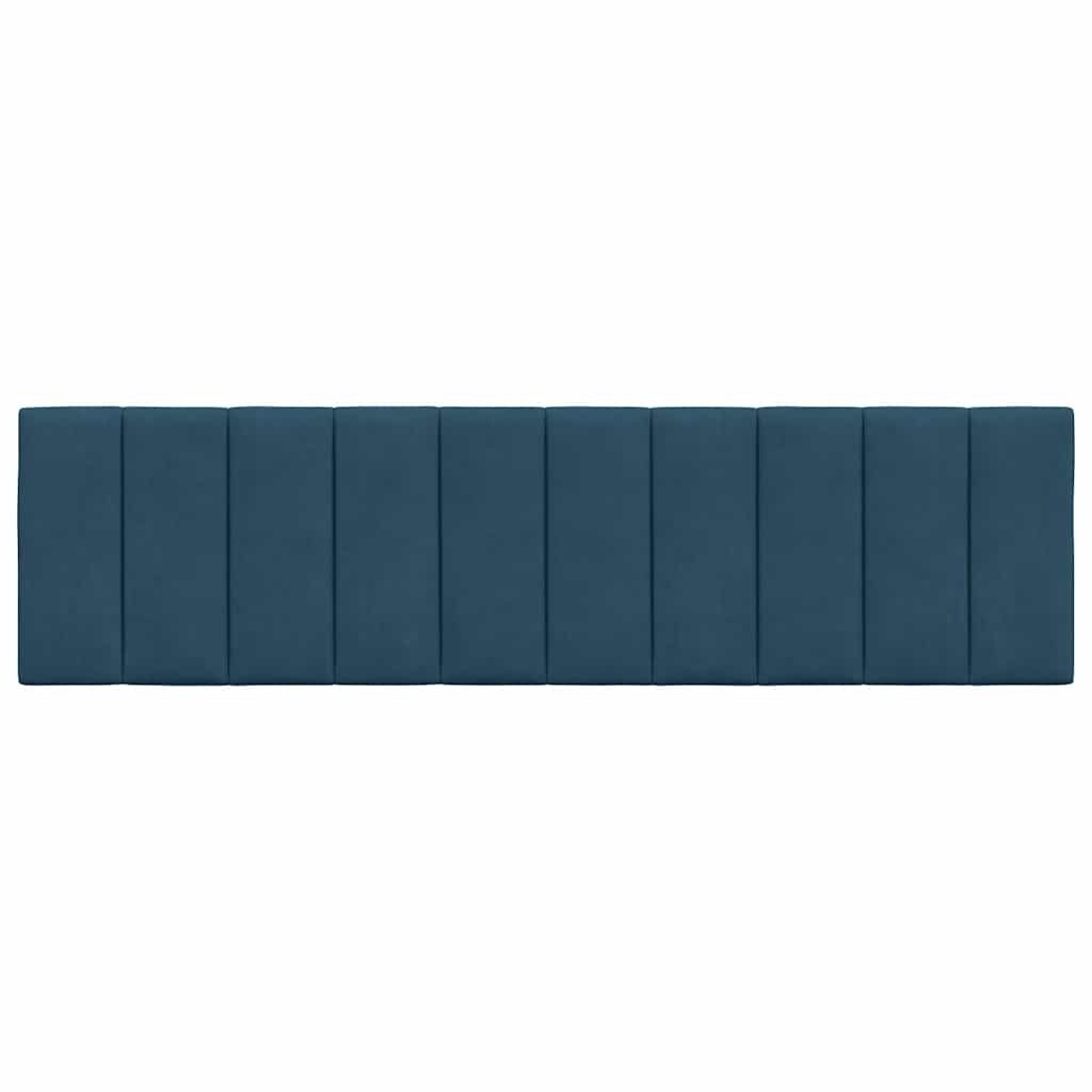 vidaXL Hoofdbordkussen "Hanko" 180 cm fluweel blauw