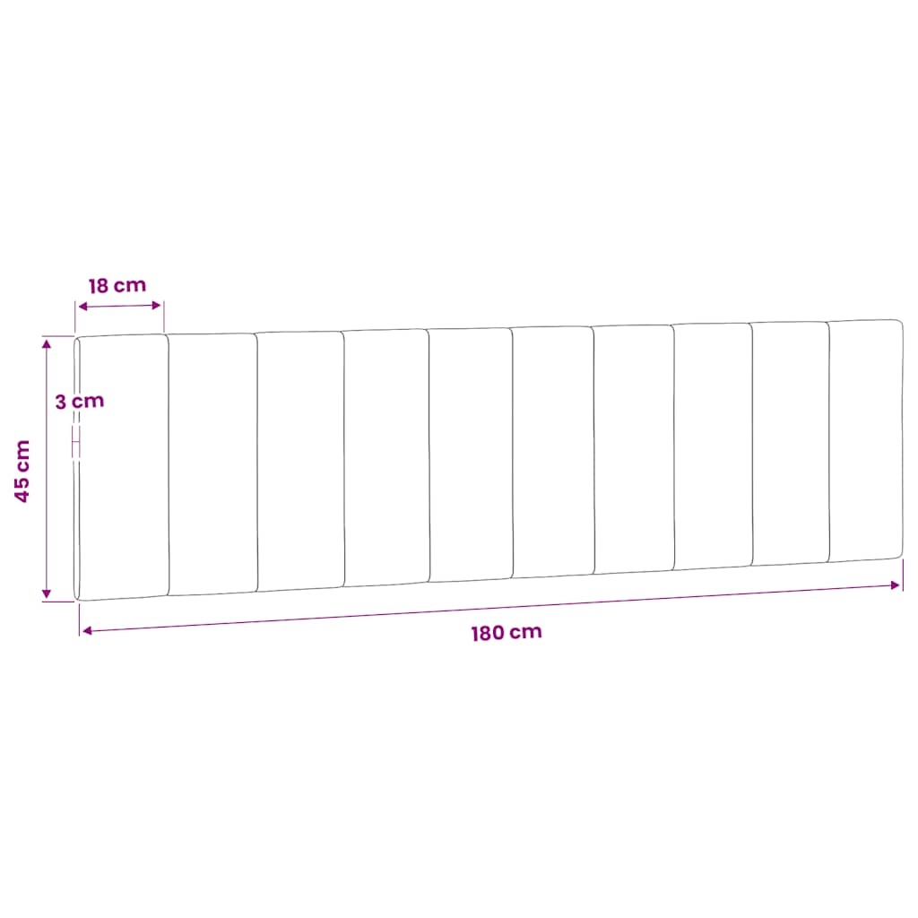 vidaXL Hoofdbordkussen "Hanko" 180 cm fluweel blauw