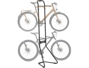 Mimoke Fietsstandaard Voor 2 Fietsen Zwaartekracht Fietshouder Volledig Verstelbare Wandhouder Garage voor Weg, MTB en Hybride Fietsen Verticale Fietsstandaard Houdt tot 40KG
