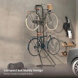 Mimoke Fietsstandaard Voor 2 Fietsen Zwaartekracht Fietshouder Volledig Verstelbare Wandhouder Garage voor Weg, MTB en Hybride Fietsen Verticale Fietsstandaard Houdt tot 40KG