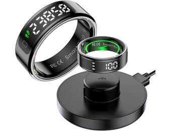 findtime Smart Ring met display, fitnesstracker, stappenteller, ring, hartslagmeter, slaaptracker, SpO2 mes, activity tracker, calorieën-afstandstracking