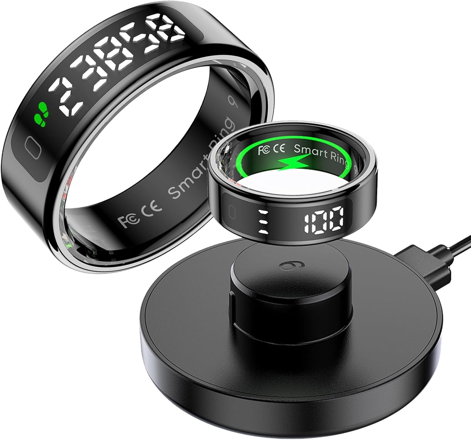 findtime Smart Ring met display, fitnesstracker, stappenteller, ring, hartslagmeter, slaaptracker, SpO2 mes, activity tracker, calorieën-afstandstracking