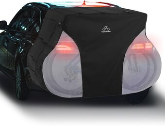 TeamObsidian Transparante Oxford 600D fietshoes, robuuste opslag buiten of transport/reizen, geschikt voor 1-3 fietsen