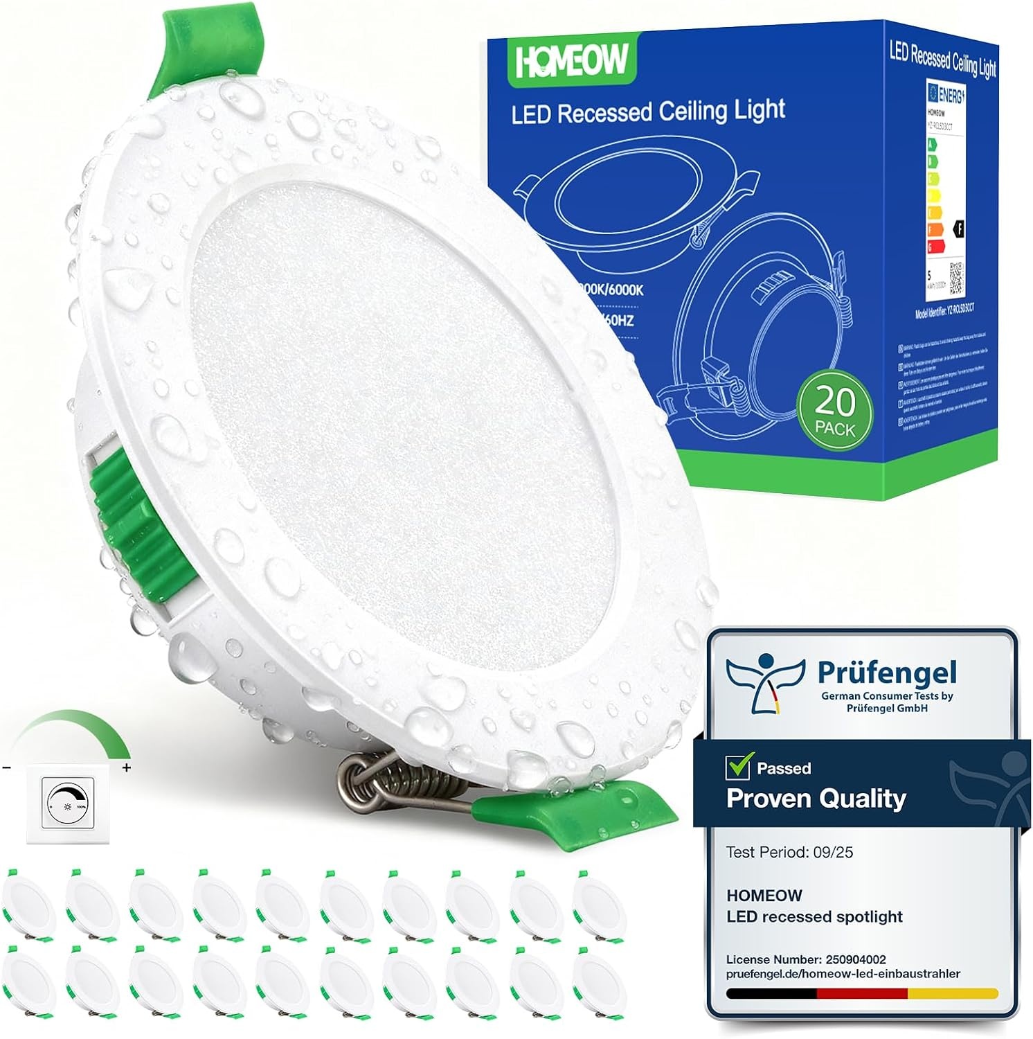 20x Dimbare LED Inbouwspots (2700K-6000K) - 29% Korting!