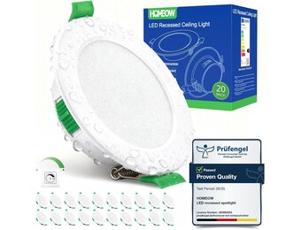 20x Dimbare LED Inbouwspots (2700K-6000K) - 29% Korting!