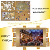 KINSPORY Puzzelplank van hout met laden, 1500 stukjes, perfect voor puzzelliefhebbers voor kinderen en volwassenen