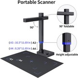 CZUR Shine Ultra Pro Boekscanner 24 MP Draagbare documentenscanner met OCR, hoge scansnelheid voor thuis, bibliotheken, scholen en kantoren. CZUR-scanner ondersteunt Windows/macOS/Linux.