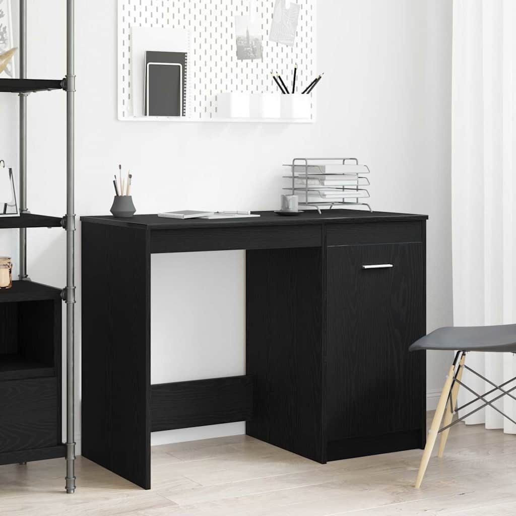 VidaXL Bureau Zwart Eiken: Compact & Stijlvol (46% Korting)