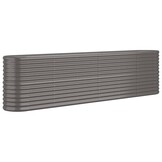 vidaXL Plantenbak 260x40x68 cm gepoedercoat staal grijs