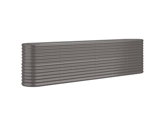 vidaXL Plantenbak 260x40x68 cm gepoedercoat staal grijs