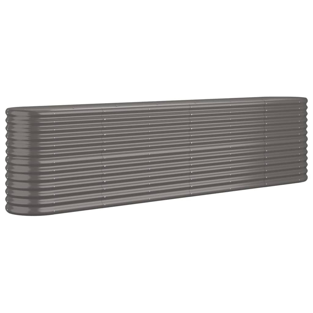 vidaXL Plantenbak 260x40x68 cm gepoedercoat staal grijs