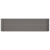 vidaXL Plantenbak 260x40x68 cm gepoedercoat staal grijs