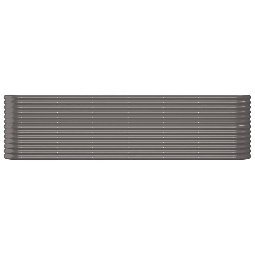 vidaXL Plantenbak 260x40x68 cm gepoedercoat staal grijs