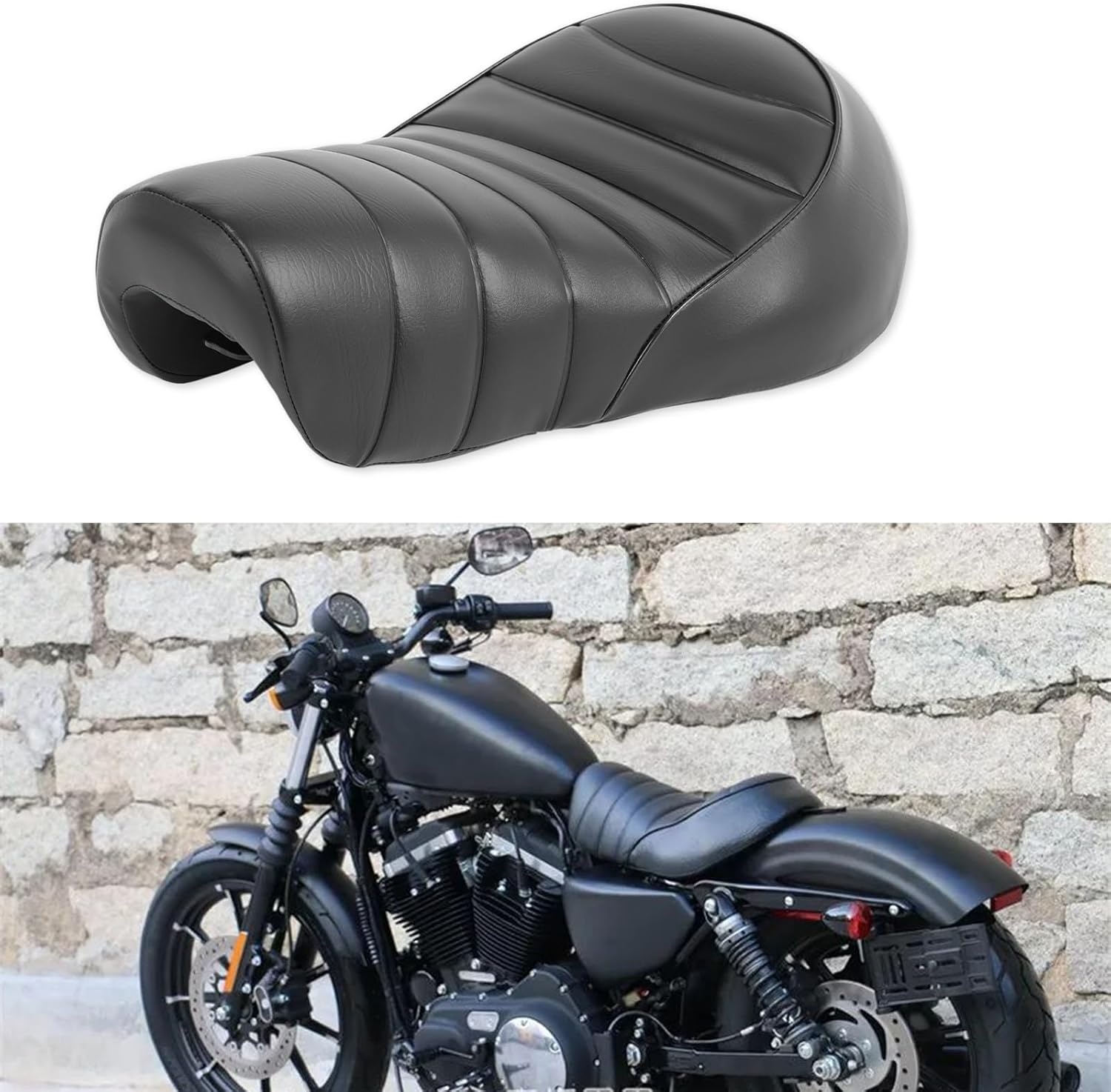 DREAMIZER Motorfiets bestuurdersstoel zitkussen compatibel met Harley 2016-2022 Sportster Iron 883 XL883N modellen