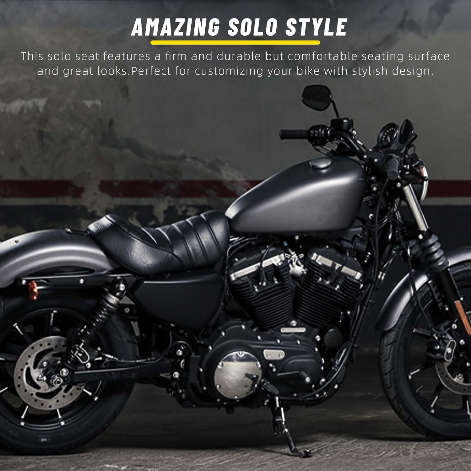 DREAMIZER Motorfiets bestuurdersstoel zitkussen compatibel met Harley 2016-2022 Sportster Iron 883 XL883N modellen