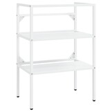 vidaXL Wastafelframe 59x38x83 cm ijzer wit