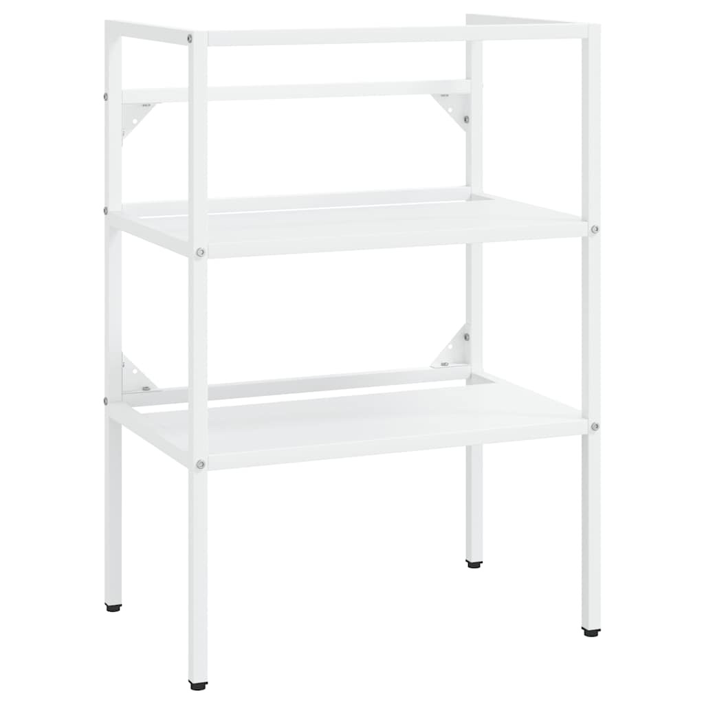 vidaXL Wit Wastafelframe IJzer 59x38x83 cm - 60% Korting!
