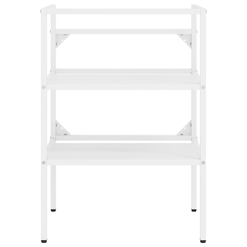 vidaXL Wastafelframe 59x38x83 cm ijzer wit