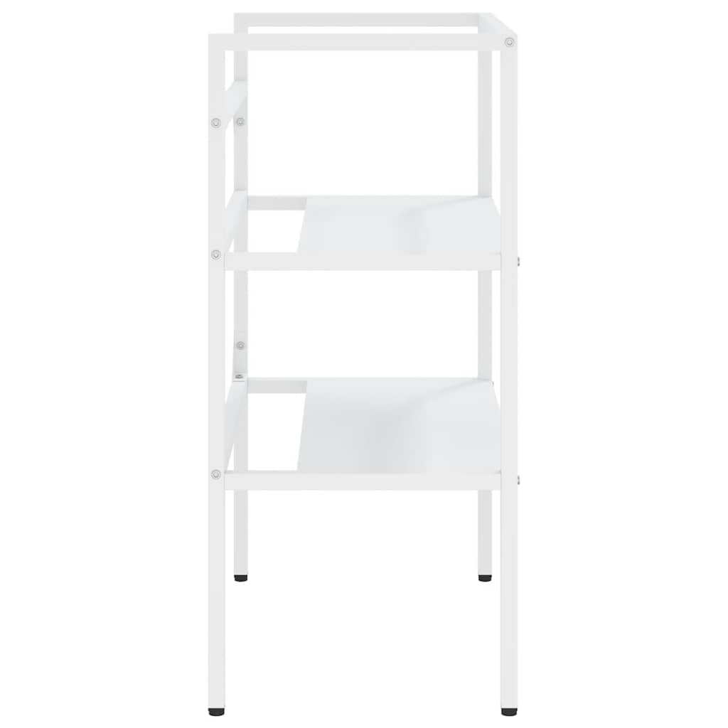 vidaXL Wastafelframe 59x38x83 cm ijzer wit