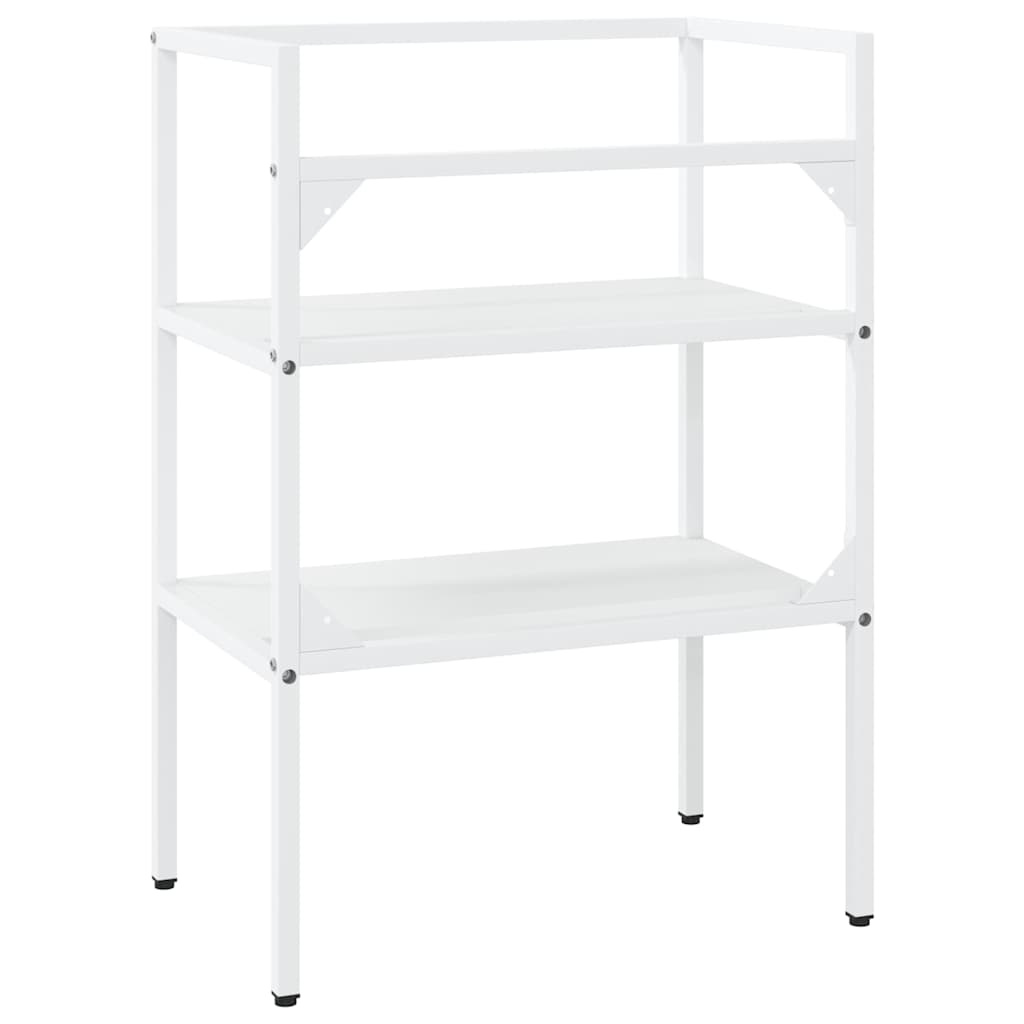 vidaXL Wastafelframe 59x38x83 cm ijzer wit