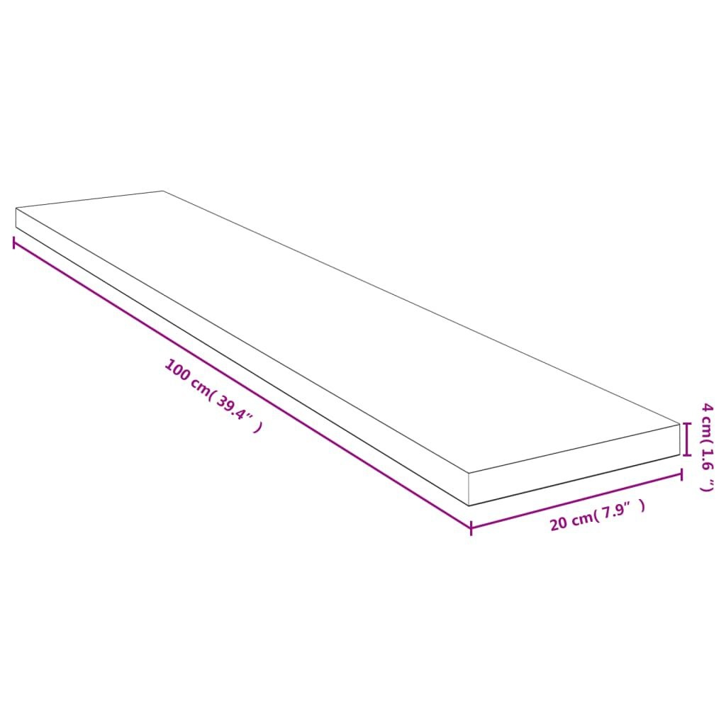 VidaXL Bamboe Wandschap 100x20x4 cm - 56% Korting