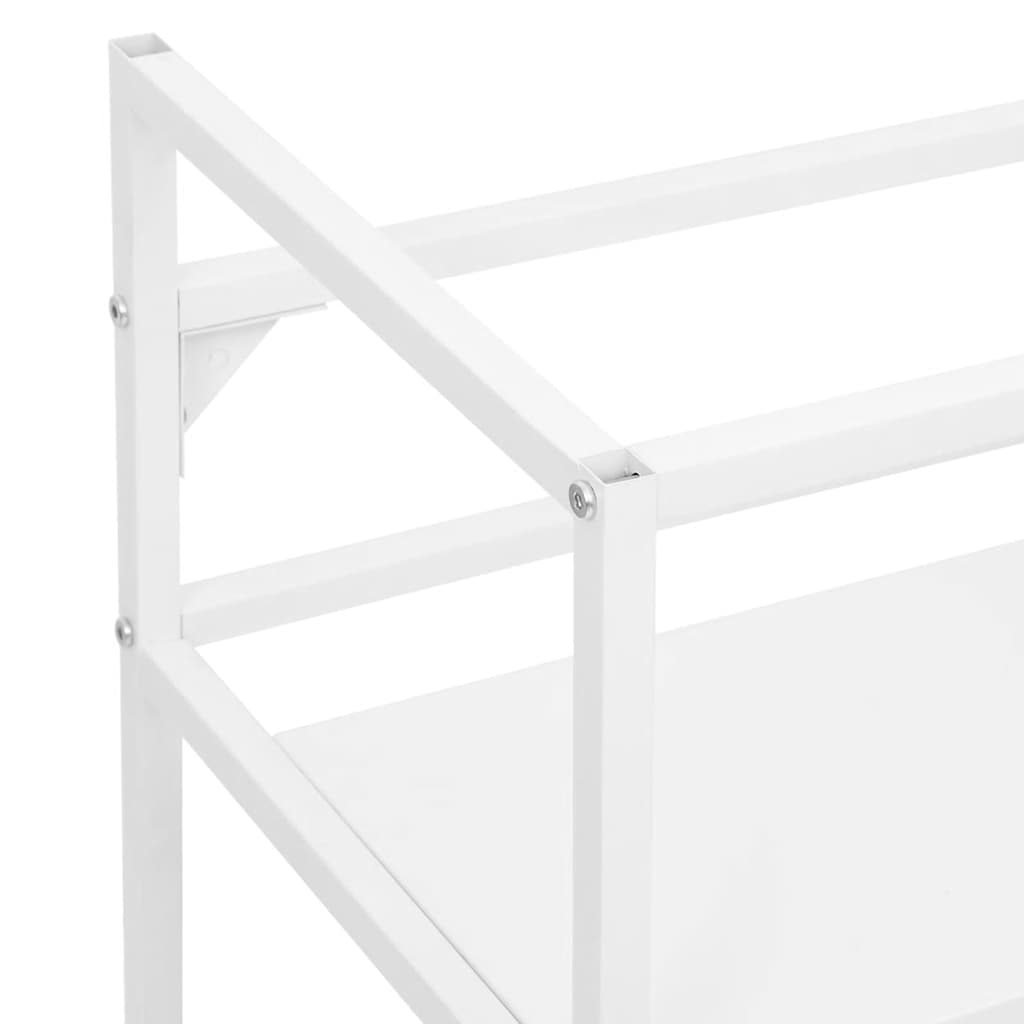 vidaXL Wastafelframe 59x38x83 cm ijzer wit
