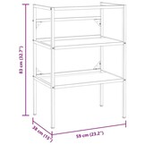 vidaXL Wastafelframe 59x38x83 cm ijzer wit