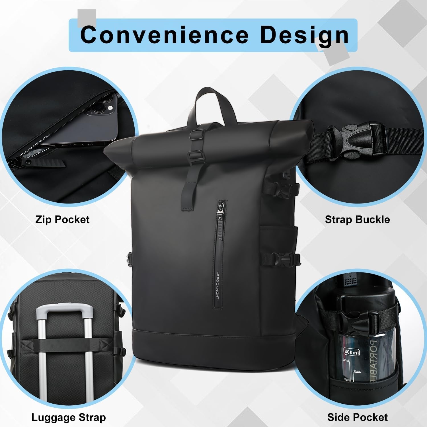 Rolltop Laptoprugzak 15.6" - 34% Korting!
