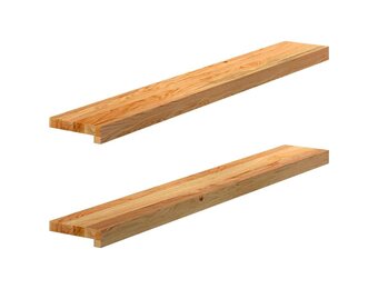 2x VidaXL Vensterbanken Massief Eikenhout (110x15x2 cm) - 29% Korting!