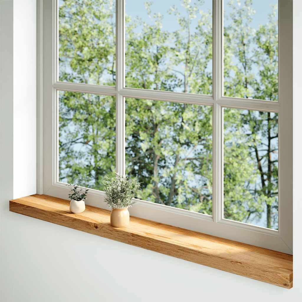 2x VidaXL Vensterbanken Massief Eikenhout (110x15x2 cm) - 29% Korting!