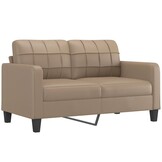 vidaXL Tweezitsbank Cappuccino - Kunstleer (35% Korting)