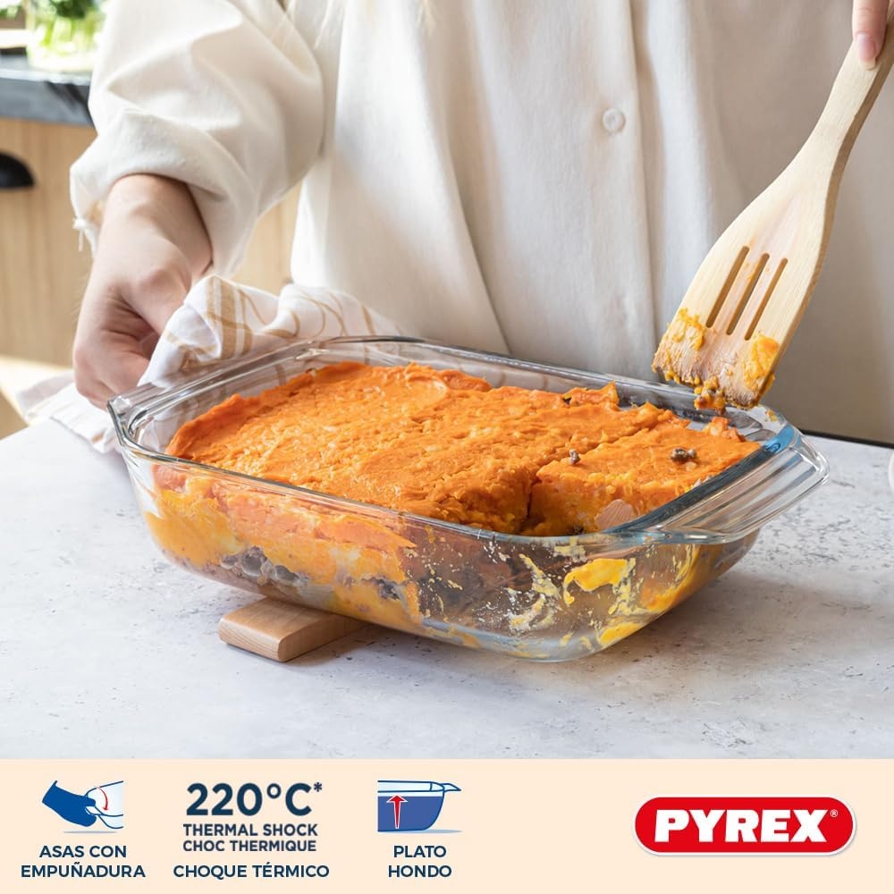 Set van 3 Ovenschalen Borosilicaatglas - 28% Korting!