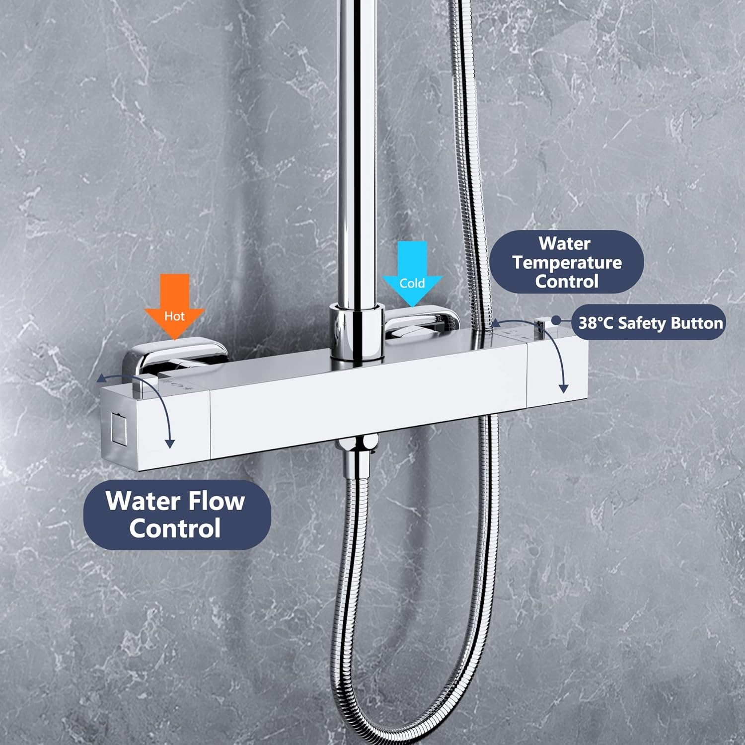 Thermostatische Doucheset Chroom - 34% Korting