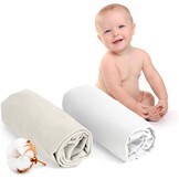 Hoeslakens Baby 70x140cm (Set van 2) - 100% Katoen Jersey - 32% Korting