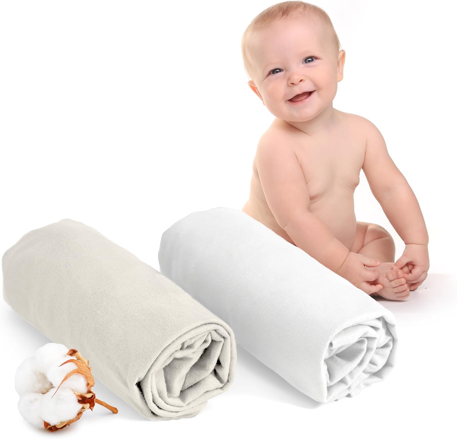 Hoeslakens Baby 70x140cm (Set van 2) - 100% Katoen Jersey - 32% Korting