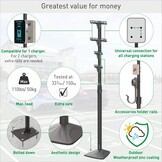 Universele Laadpaal Elektrische Auto (145cm) - Zilver Grijs - 29% Korting!