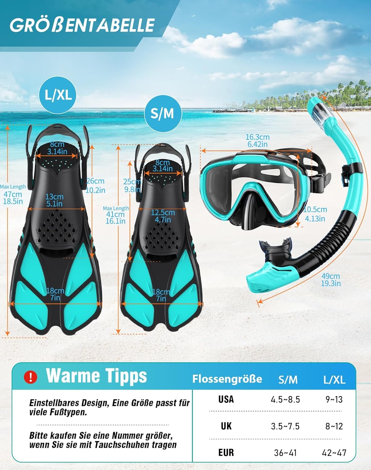 Groene Snorkelset Volwassenen: 3-in-1 Compleet & 28% Korting