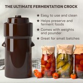Keramische Fermentatiepot 4L met Gewichten & Deksel | 34% Korting!