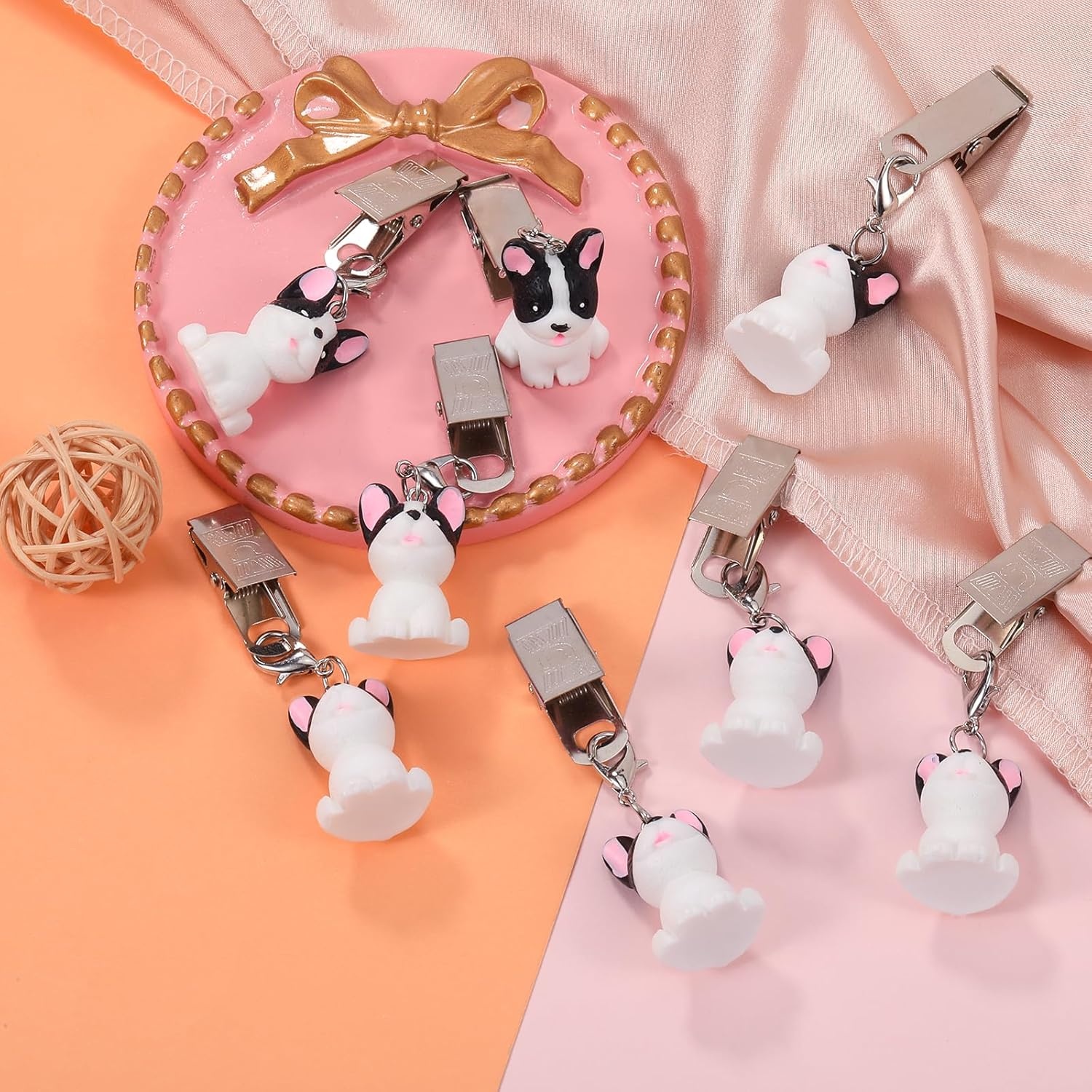 Set van 8 Tafelkleedgewichten Puppy Zwart - Windbestendig