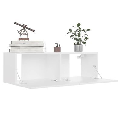 vidaXL TV-meubel 100cm Bewerkt Hout Wit - 34% Korting!