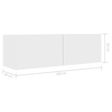 vidaXL TV-meubel 100cm Bewerkt Hout Wit - 34% Korting!