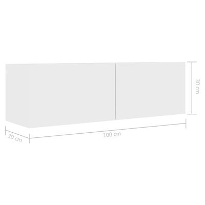 vidaXL TV-meubel 100cm Bewerkt Hout Wit - 34% Korting!