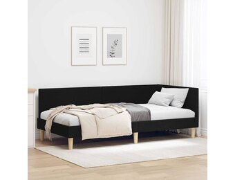 Hoekbedframe Zwart (80x200cm) - 35% Korting!
