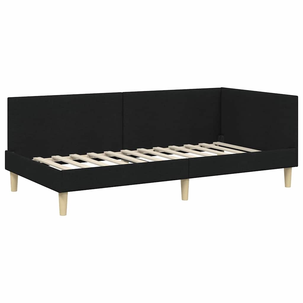 Hoekbedframe Zwart (80x200cm) - 35% Korting!