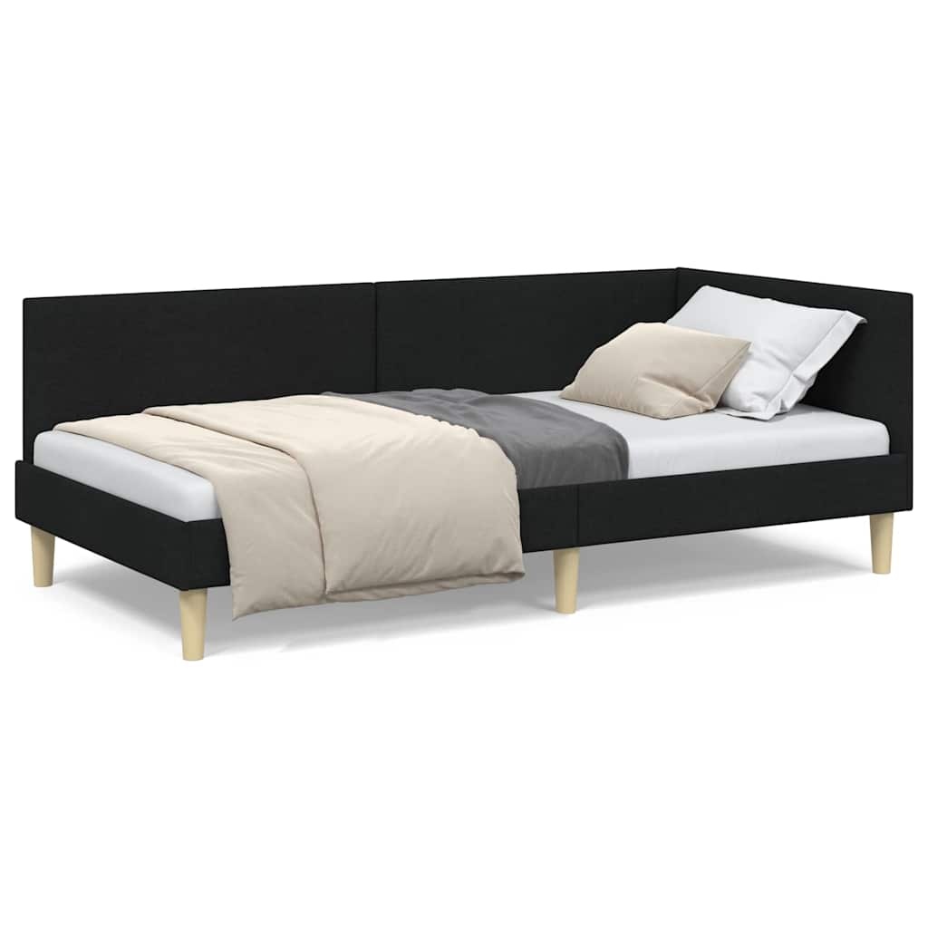 Hoekbedframe Zwart (80x200cm) - 35% Korting!