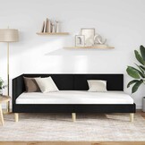 Hoekbedframe Zwart (80x200cm) - 35% Korting!