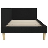 Hoekbedframe Zwart (80x200cm) - 35% Korting!