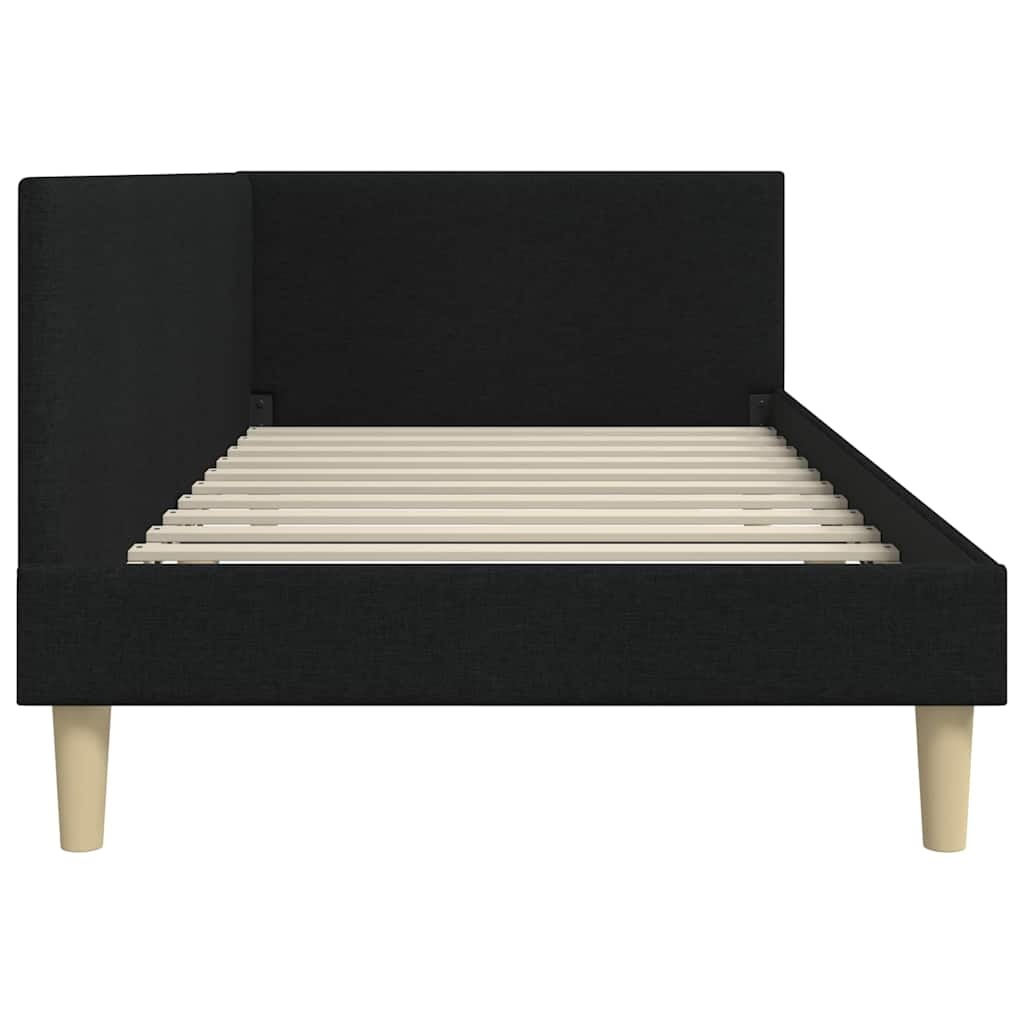 Hoekbedframe Zwart (80x200cm) - 35% Korting!